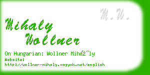 mihaly wollner business card